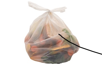 Plastiktüte mit Bioabfall
