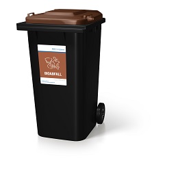 schwarz/braune Tonne